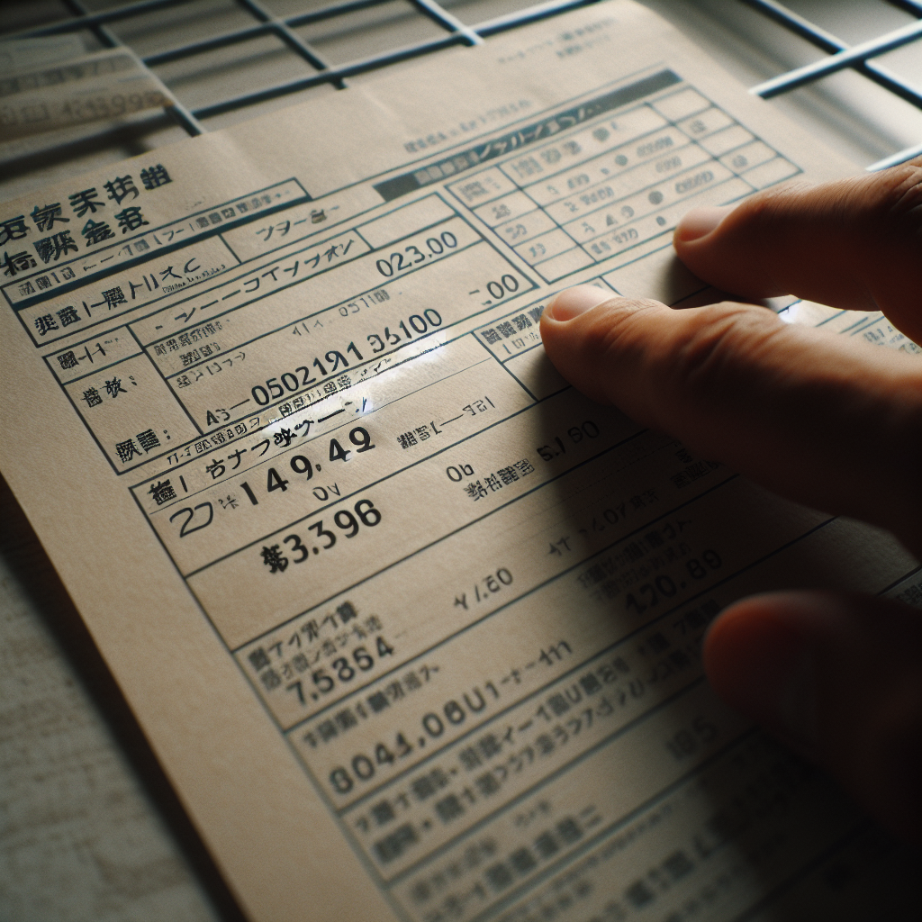 光熱費請求書のスキャン