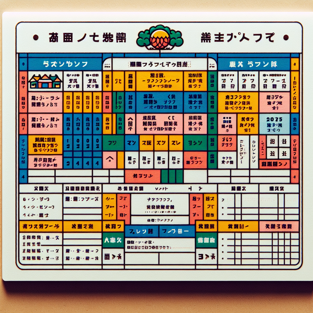 保育園行事予定表のプリント