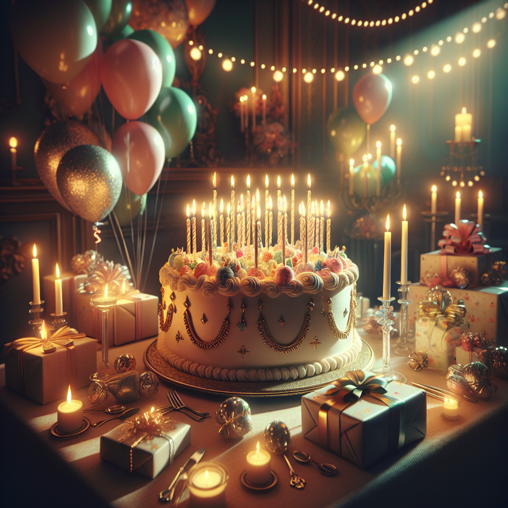 誕生日ケーキとお祝い