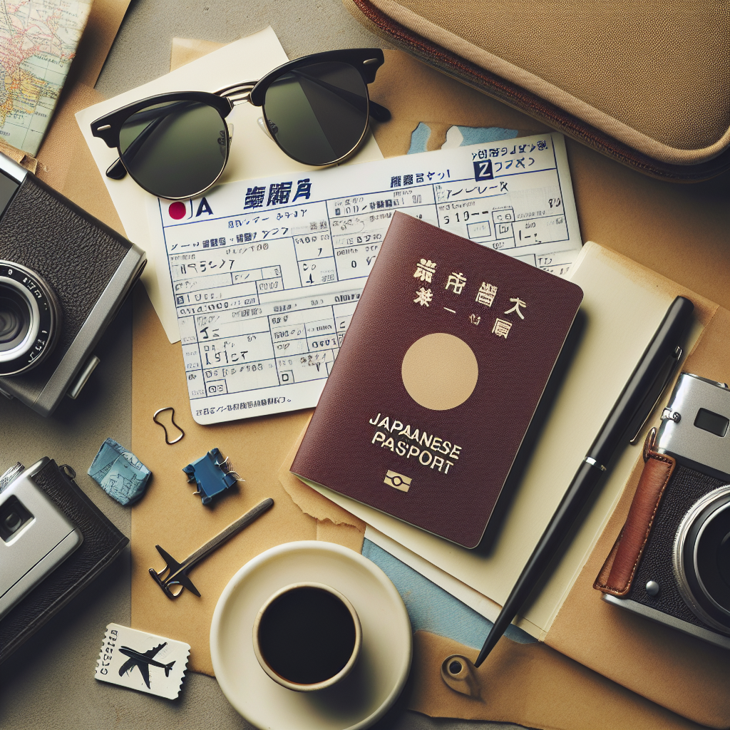 航空券と旅行パスポート